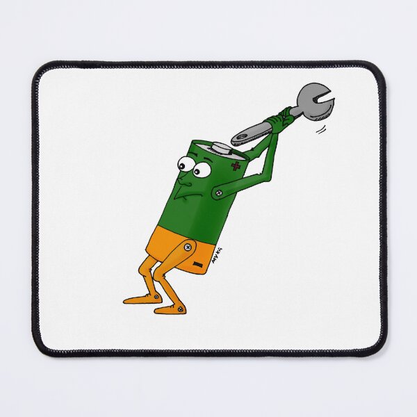 Item preview, Assault and Battery - Funny Battery Wrench Pun Art designed and sold by MyxaART.