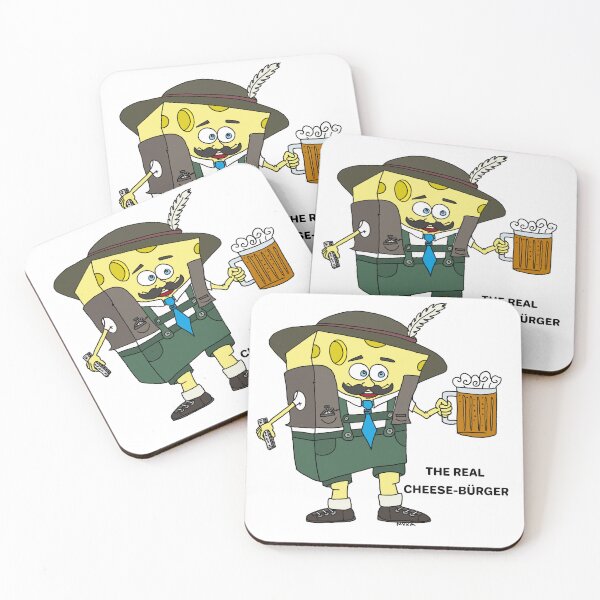 Item preview, The Real Cheese-Bürger - Funny Bavarian Sponge Character Art designed and sold by MyxaART.
