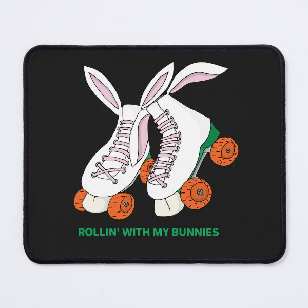 Item preview, Rollin' With My Bunnies - Funny Roller Skates Pun Art designed and sold by MyxaART.