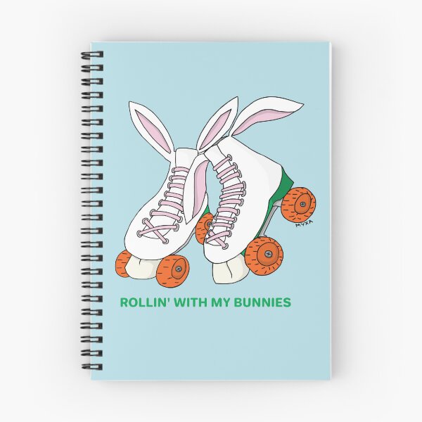 Item preview, Rollin' With My Bunnies - Funny Roller Skates Pun Art designed and sold by MyxaART.
