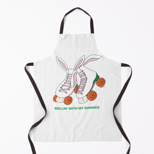 Item preview, Rollin' With My Bunnies - Funny Roller Skates Pun Art designed and sold by MyxaART.