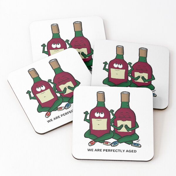 Item preview, Perfectly Aged - Funny Meditating Wine Character Art designed and sold by MyxaART.