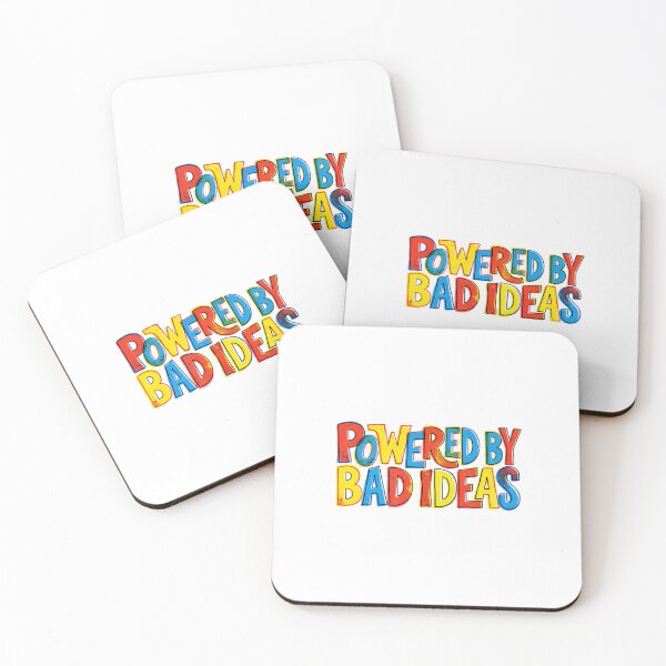 Item preview, Powered By Bad Ideas cartoon comic humor quotes designed and sold by marktloewe.