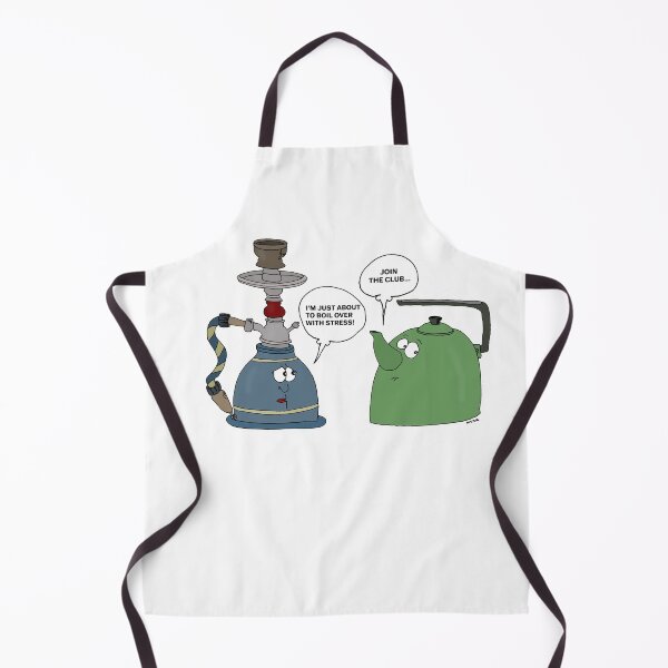 Item preview, Boiling Point Duo - Funny Hookah & Teapot Pun Art designed and sold by MyxaART.