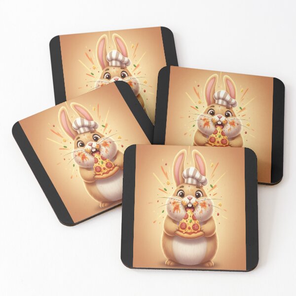 Item preview, Funny Rabbit Meme Humor Collection – Pizza Bunny Meme Funny Eating Rabbit Cartoon Food Humor designed and sold by MiraLumeStudio.