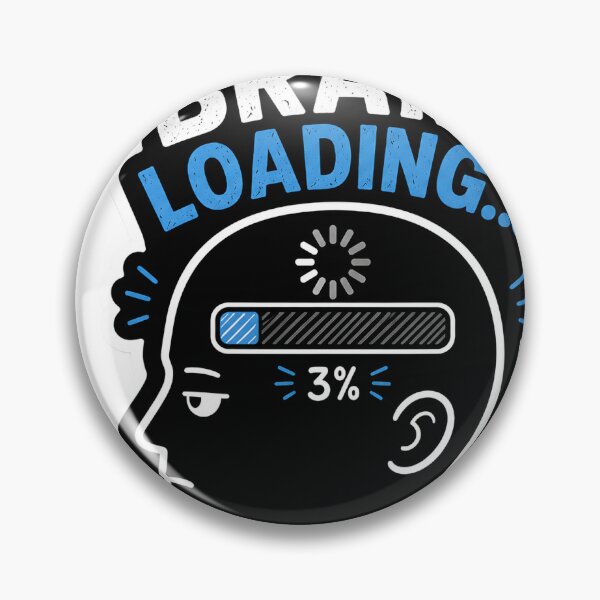 Item preview, Brain Loading Please Wait Funny Meme Minimalist Humor Relatable Brain Lag Design designed and sold by StickyGuys.