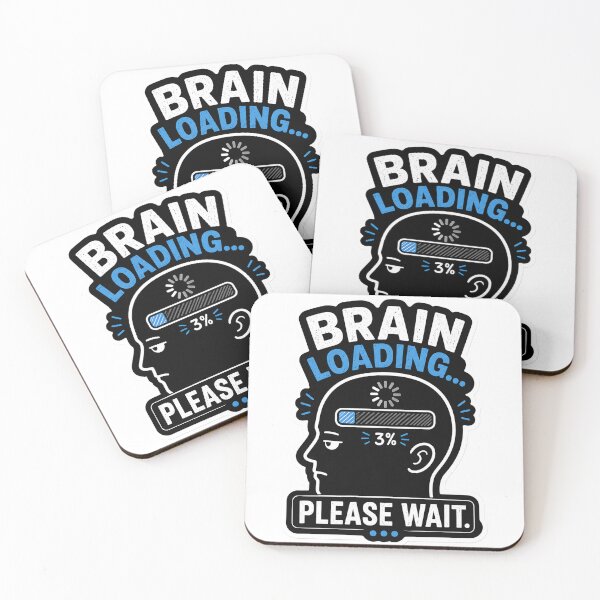 Item preview, Brain Loading Please Wait Funny Meme Minimalist Humor Relatable Brain Lag Design designed and sold by StickyGuys.