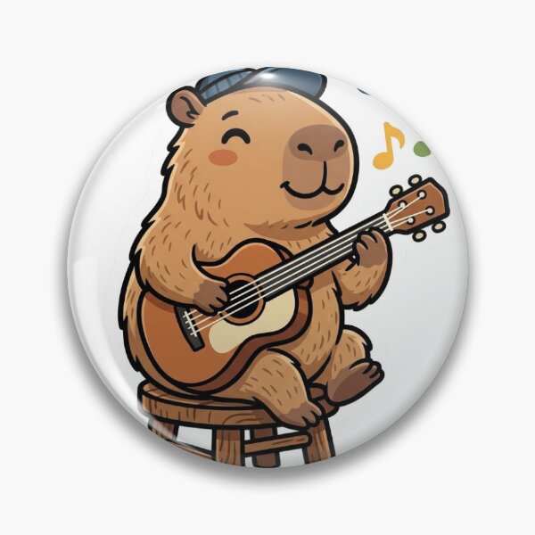 Item preview, Guitarist Capybara Playing Acoustic Music designed and sold by LambeLab.