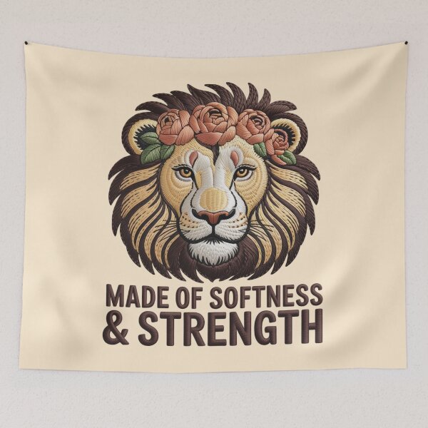 Item preview, LION - MADE OF SOFTNESS & STRENGTH designed and sold by 123ks.