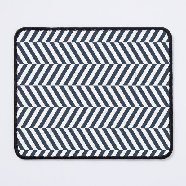 Item preview, White And Navy Herringbone Pattern designed and sold by pattern-archive.