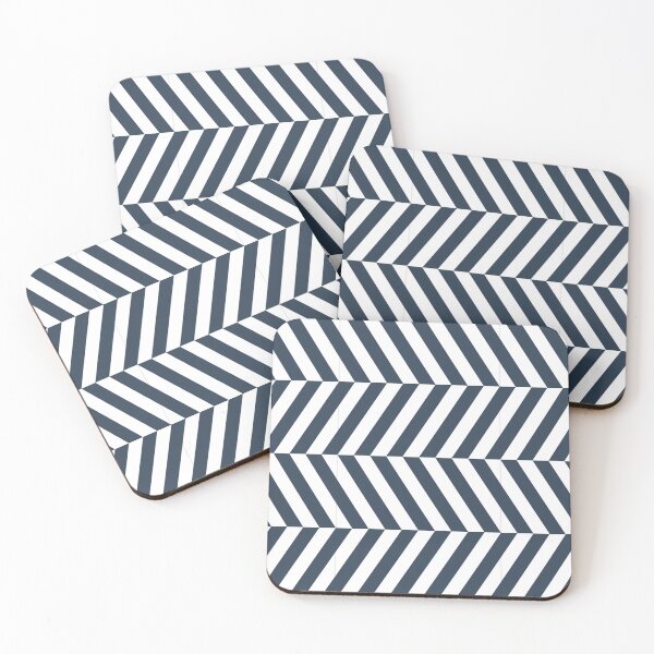 Item preview, White And Navy Herringbone Pattern designed and sold by pattern-archive.