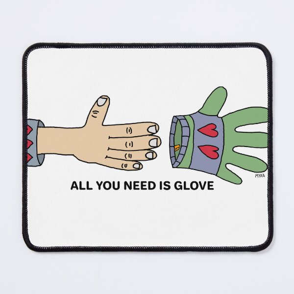 Item preview, All You Need Is Glove - Funny Pun Hand-Drawn Art designed and sold by MyxaART.