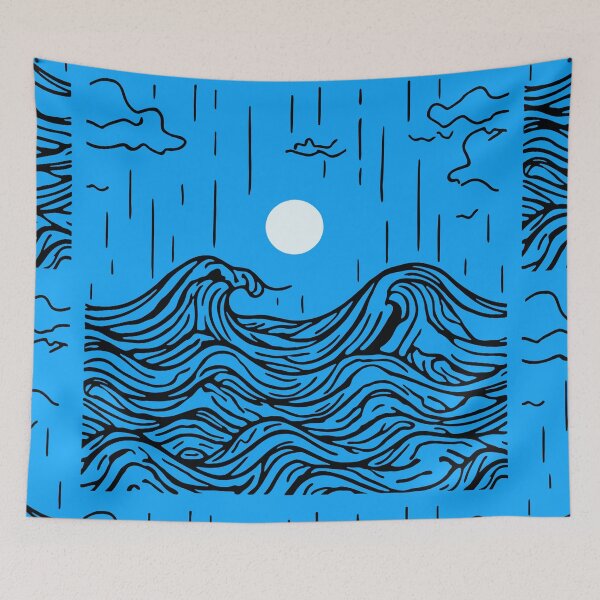 Item preview, Moonlit Waves designed and sold by ilawful.