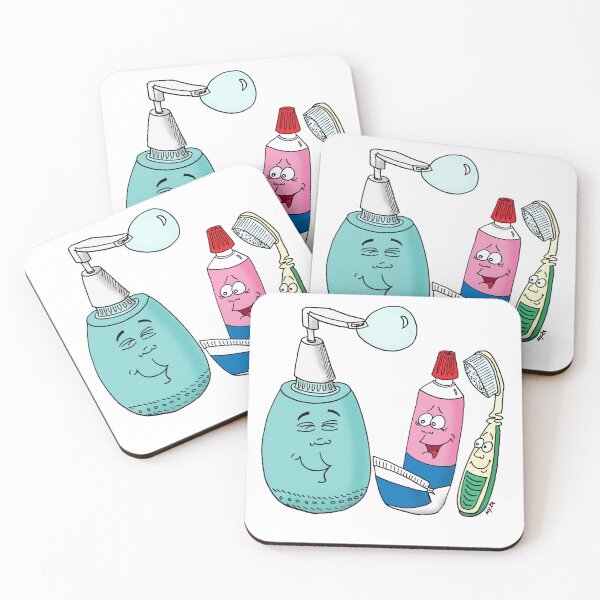 Item preview, Happy Hygiene Friends - Funny Bathroom Characters designed and sold by MyxaART.