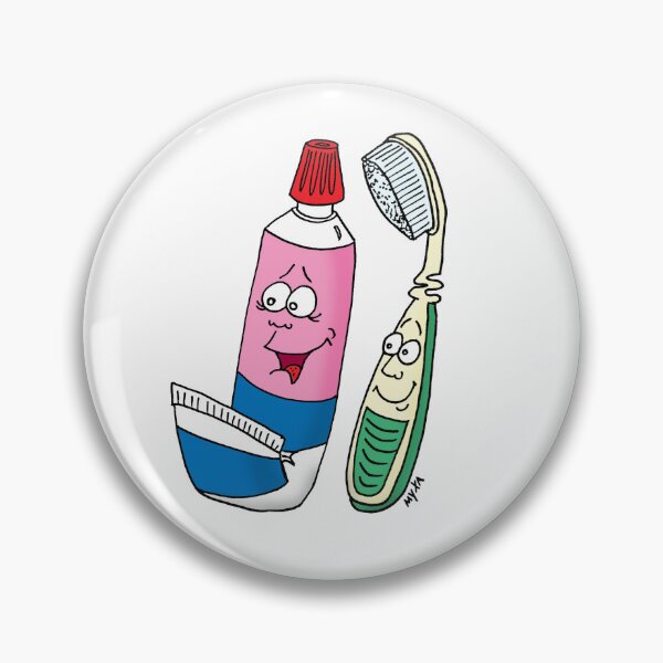 Item preview, Perfect Dental Pair - Happy Toothpaste & Brush Art designed and sold by MyxaART.
