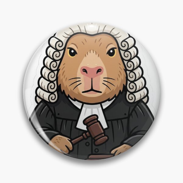 Item preview, Lawyer Judge Capybara with Gavel and Wig designed and sold by LambeLab.