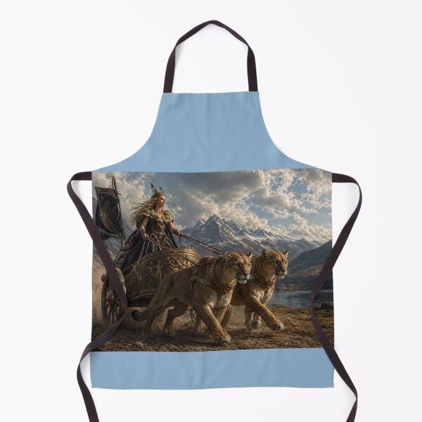 Item preview, Freyja the Norse Goddess on her chariot pulled by cats. designed and sold by bluefrog.