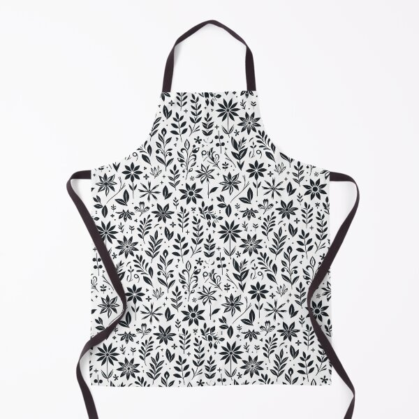Item preview, Minimal Black White Botanical Folk Pattern designed and sold by Apex Designs.