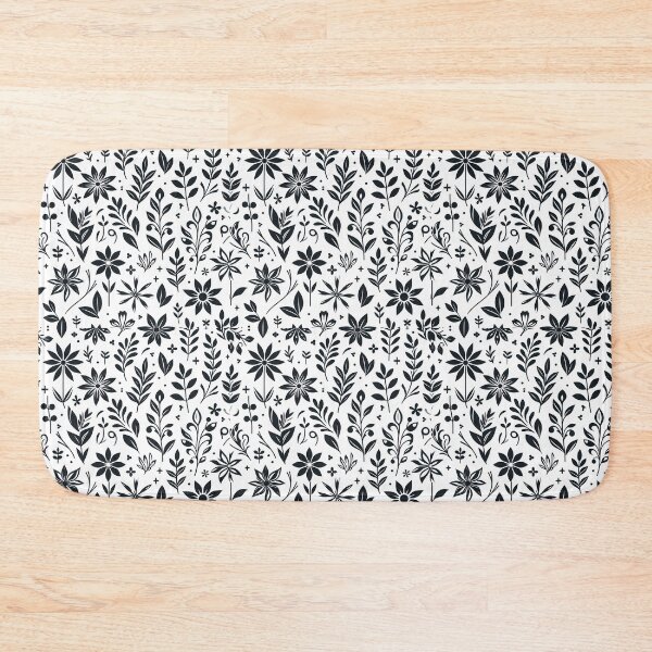 Item preview, Minimal Black White Botanical Folk Pattern designed and sold by Apex Designs.