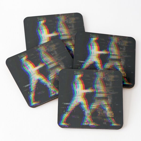 Item preview, Glitch Walking Human Figures | Abstract Digital Duo designed and sold by MikZviagin.