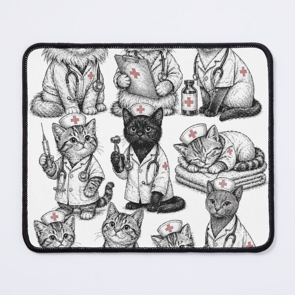 Item preview, Vintage Nurse Cats Medical Team designed and sold by Nordo Studio.