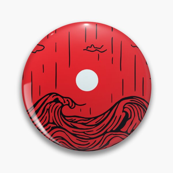 Item preview, Moonlit Red Waves designed and sold by ilawful.