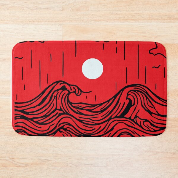 Item preview, Moonlit Red Waves designed and sold by ilawful.