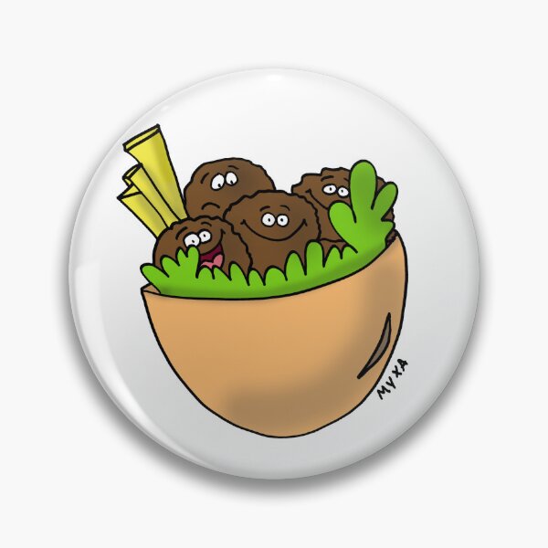 Item preview, Funny Falafel Pita - Happy Pocket Food Character Art designed and sold by MyxaART.