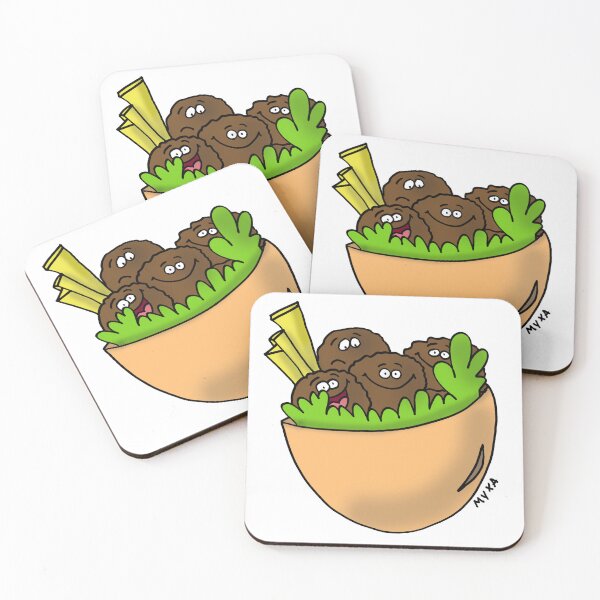 Item preview, Funny Falafel Pita - Happy Pocket Food Character Art designed and sold by MyxaART.