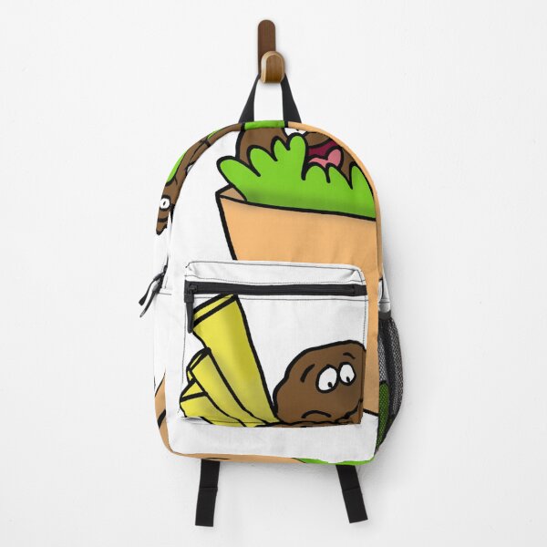 Item preview, Funny Falafel Pita - Happy Pocket Food Character Art designed and sold by MyxaART.