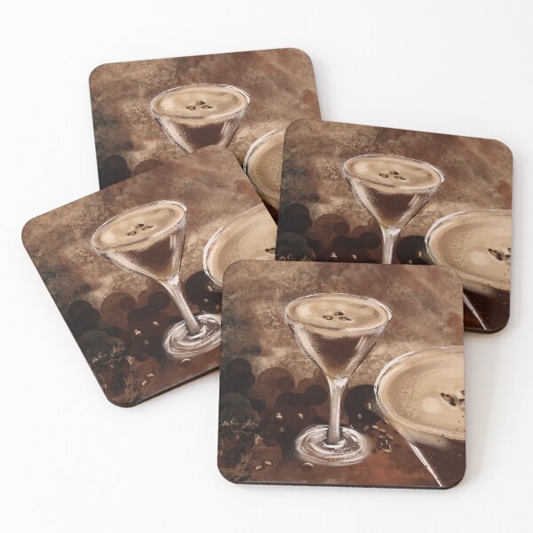 Item preview, Espresso Martini Cocktail Art Print — Drinks Poster for Bar or Kitchen designed and sold by NathanRuchArt.
