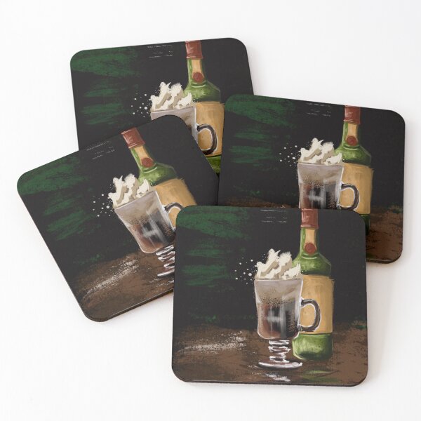 Item preview, Irish Coffee Cocktail Art Print — Whiskey Coffee Drinks Poster designed and sold by NathanRuchArt.