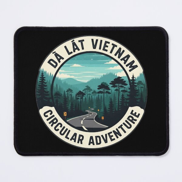 Item preview, da lat Vietnam Winding Road Pine Forest Adventure Badge designed and sold by Threadnovax.