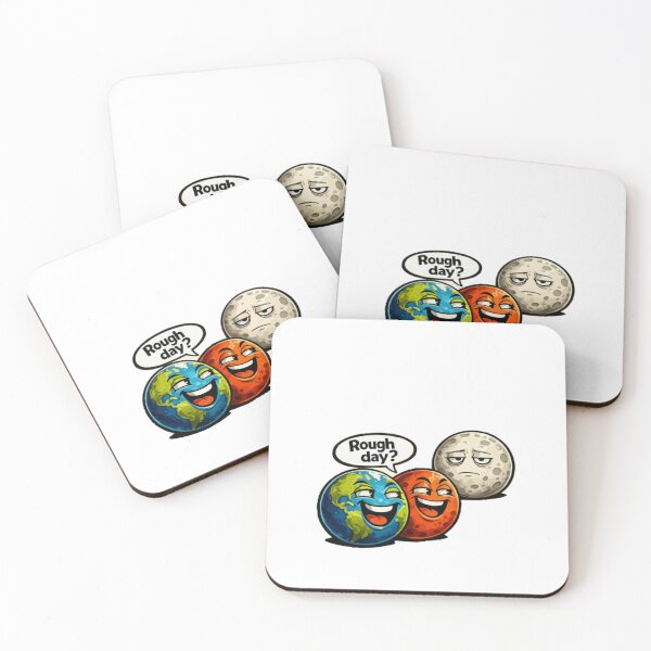 Item preview, Rough Day? Funny Earth Mars Moon Meme designed and sold by PINK FREE.