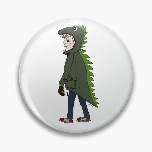 Item preview, Funny Dinosaur Parka Jacket - Quirky Character Art designed and sold by MyxaART.