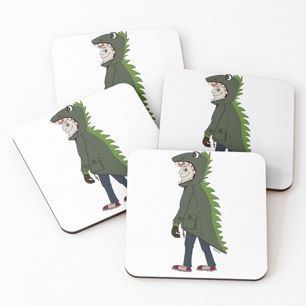 Item preview, Funny Dinosaur Parka Jacket - Quirky Character Art designed and sold by MyxaART.