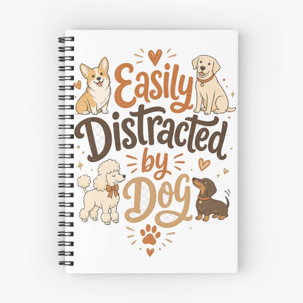Item preview, Easily Distracted by Dogs - Funny Dog Lover Tee designed and sold by lexiangelus93.