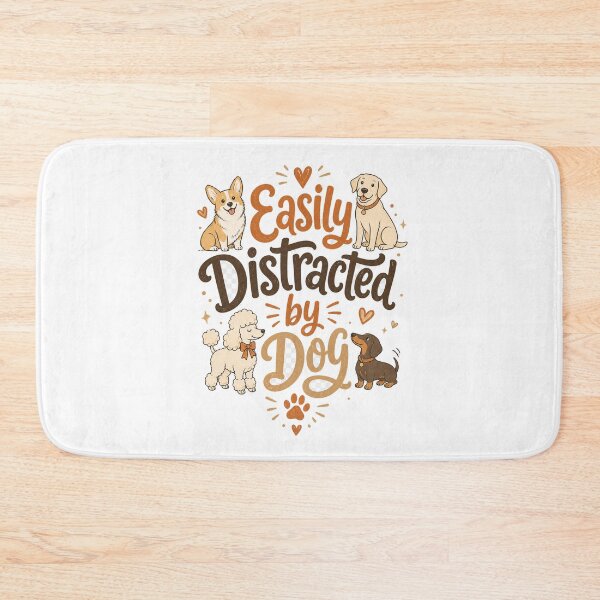 Item preview, Easily Distracted by Dogs - Funny Dog Lover Tee designed and sold by lexiangelus93.