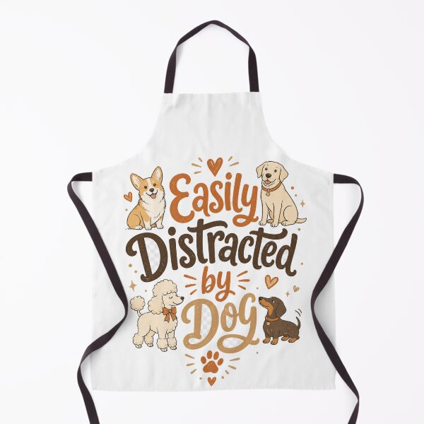 Item preview, Easily Distracted by Dogs - Funny Dog Lover Tee designed and sold by lexiangelus93.
