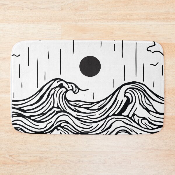 Item preview, Black Moonlit Waves designed and sold by ilawful.