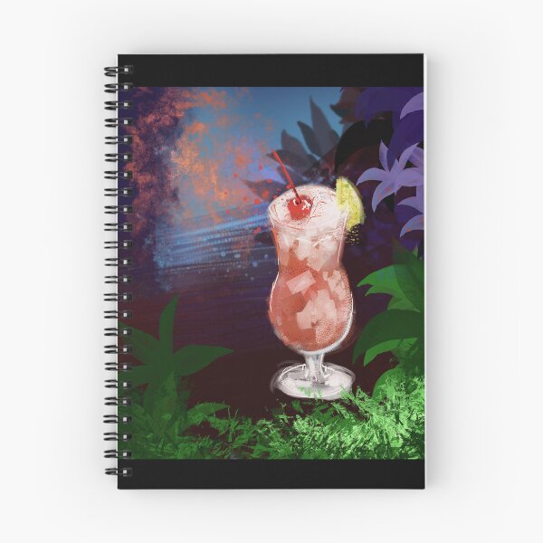 Item preview, Singapore Sling Cocktail Art Print — Tropical Gin Drinks Poster designed and sold by NathanRuchArt.