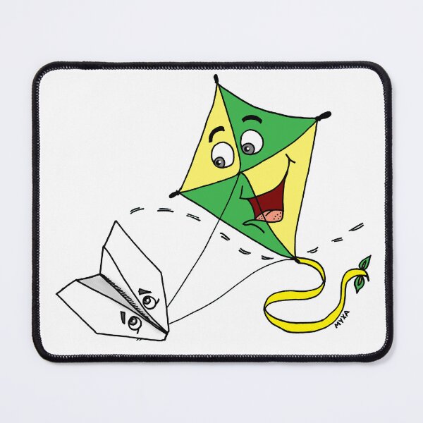 Item preview, Learning to Fly - Minimalist Kite & Paper Plane Art designed and sold by MyxaART.