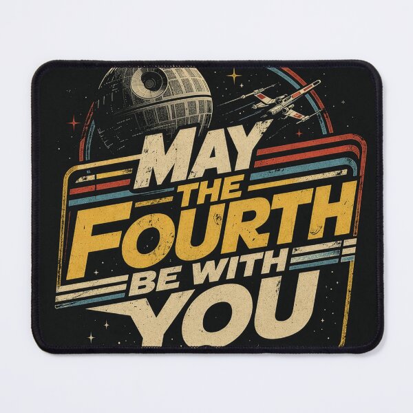Item preview, May The Fourth Be With You Retro Vintage Space Design | Sci-Fi Galaxy Fan Shirt | May 4th Celebration Tee designed and sold by Kate1art.