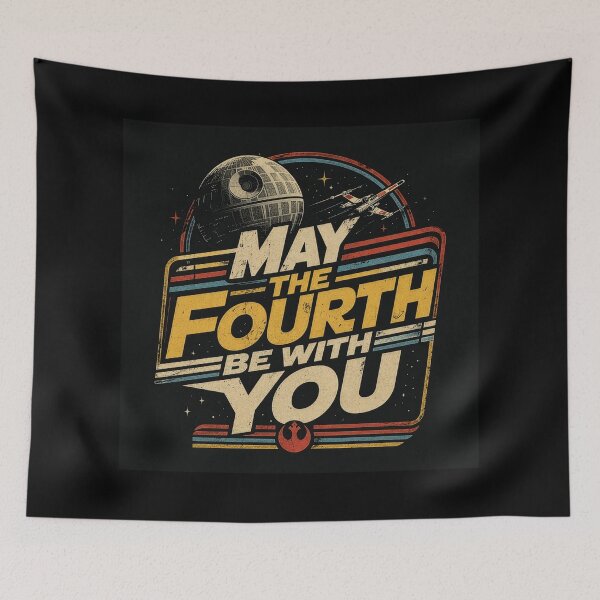 Item preview, May The Fourth Be With You Retro Vintage Space Design | Sci-Fi Galaxy Fan Shirt | May 4th Celebration Tee designed and sold by Kate1art.
