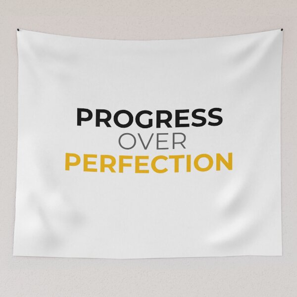 Item preview, Progress Over Perfection Minimal Motivational Quote designed and sold by Uvclick.