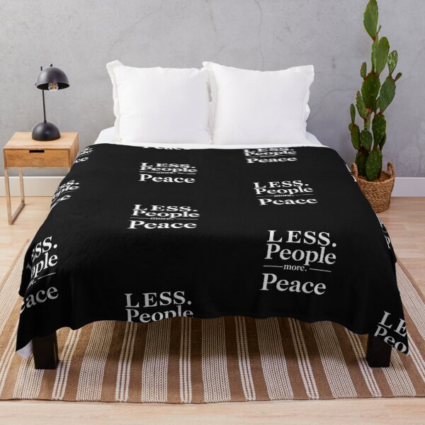 Item preview, Less People More Peace Funny Introvert Quote Art designed and sold by artlife4.