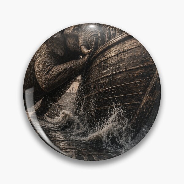 Item preview, Founder Ship Is Action Elephant Industrial Lithic Noir Art Print designed and sold by SavannaStrikes.