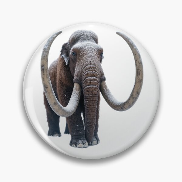 Item preview, Ancient mammoth with huge tusks walks through the snow designed and sold by ArtEventET.
