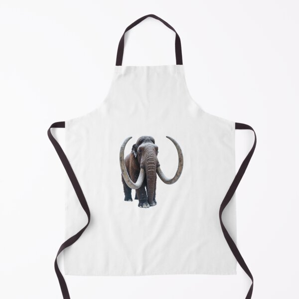 Item preview, Ancient mammoth with huge tusks walks through the snow designed and sold by ArtEventET.