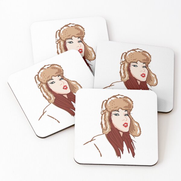 Item preview, Stylish Woman in a Trendy Winter Trapper Hat designed and sold by SO-studio-art.